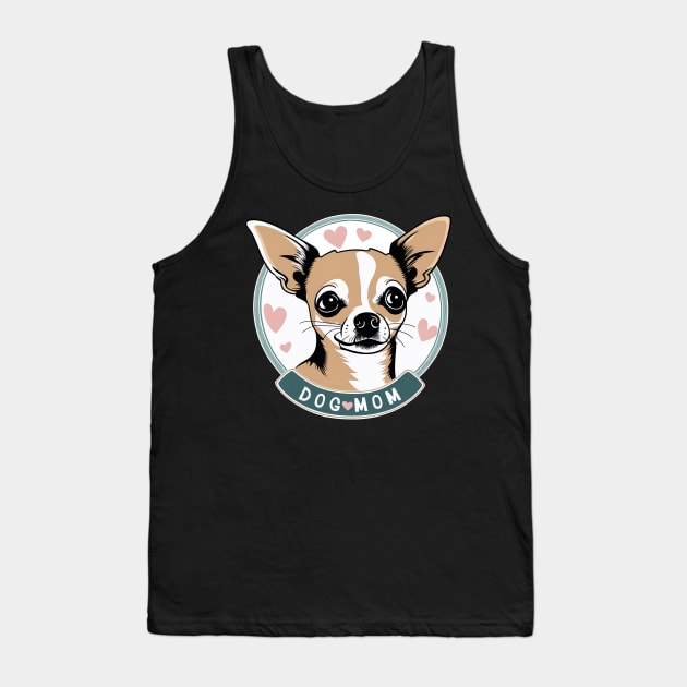 Dog Mom Cute Smiling Chihuahua Tank Top by LittleBean